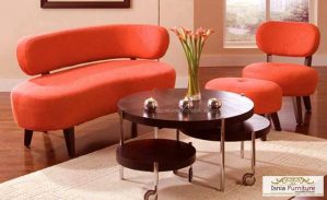 Kursi Tamu Sofa Orange Modern
