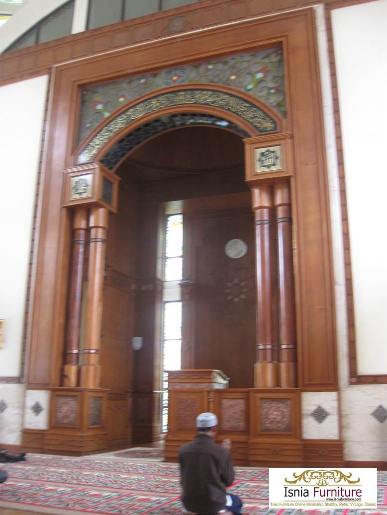 32 Model Mihrab Masjid Minimalis Sederhana Kayu Jati 