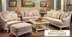 Kursi Tamu Sofa Mewah Ukir Klasik Warna Putih