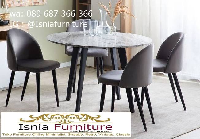 meja-marmer-bundar-desain-kaki-kayu-unik Meja Marmer Bundar Harga Murah Terlaris Berkualitas