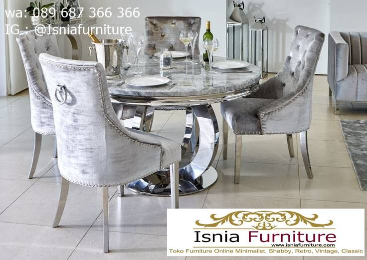 meja-marmer-bundar-desain-kaki-kayu-unik Meja Marmer Bundar Harga Murah Terlaris Berkualitas