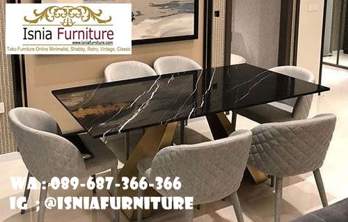 toko-meja-makan-marmer-model-kaki-stainless-gold Toko Meja Makan Marmer Langsung Dari Pabrik