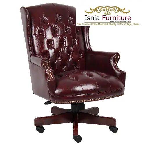 a-kursi-kerja-kancing Jual Kursi Kerja Kantor Direktur Kayu Jati Putar Jok Kancing Klasik