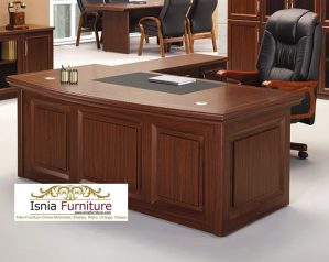 Jual Meja Kantor Direktur Desain Simple Jati Solid Harga Murah Terbaik