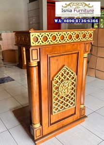 Mimbar Podium Jati Minimalis