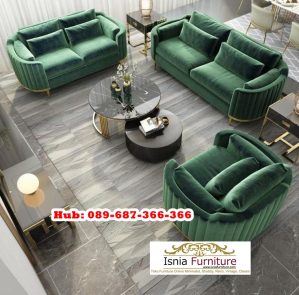 Kursi Tamu Modern Bahan Bludru