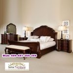 Tempat Tidur Kayu Jati Finishing Coklat Salak Minimalis