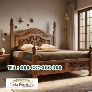 Tempat Tidur Klasik Kayu Jati