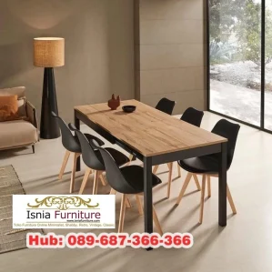 Meja Kayu Jati Kaki Besi Terbaru