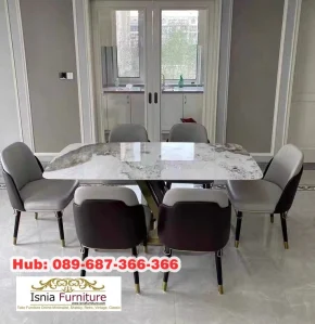 Meja Makan Marmer Corak Cantik Harga Terjangkau