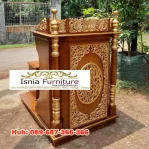 Mimbar Musholla Kayu Jati TPK