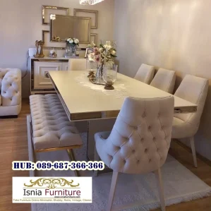 Set Meja Makan Marmer Jakarta Pusat