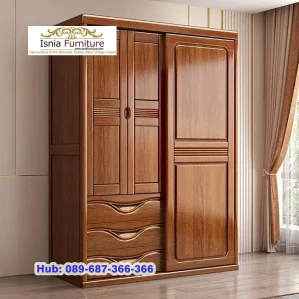 Custom Lemari Pakaian Kombinasi Laci