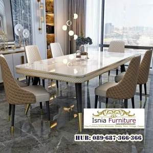 Meja Makan Marmer 6 Kursi Jakarta