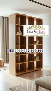 Rak Buku Kayu Minimalis