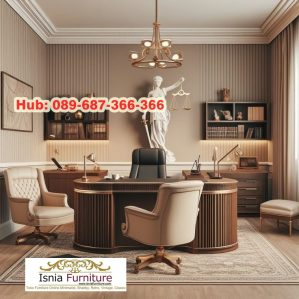 Meja Kantor Direktur Kayu Jati