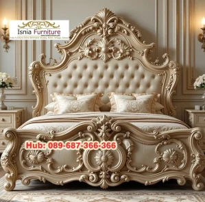 Tempat Tidur Kayu Ukir Mewah