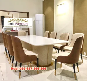 Meja Makan Granit 6 Kursi Modern