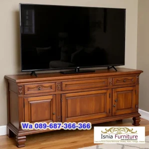 Meja Tv Jati Ukir Jepara