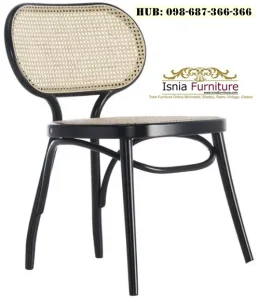 Kursi Cafe Besi Kombinasi Rotan