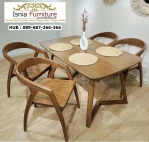 Meja Cafe Set 4 Seater Kayu Jati