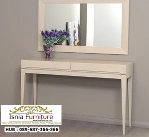 Meja Konsul Minimalis Modern  Finishing Duco Putih