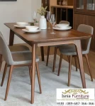 Meja Makan Minimalis Kayu Jati Retro Kuningan