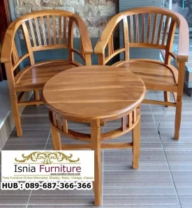 Set Kursi Teras Kayu Jati  Minimalis Brebes