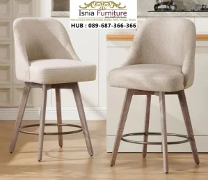 Kursi Bar Kayu Minimalis Sandaran Busa