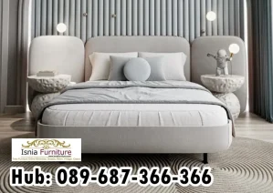 Tempat Tidur Jati dengan Headboard Estetik Selomerto
