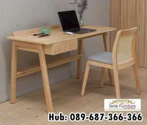 Jual Meja Belajar Kayu Desain Elegan
