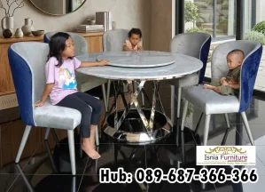 Jual Produk Meja Makan Marmer Bulat