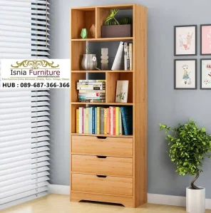Jual Rak Buku Modern Kayu Oak