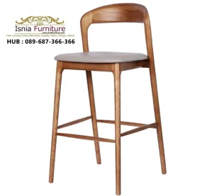 Kursi Bar Kayu Jati Minimalis Seri Scandinavian