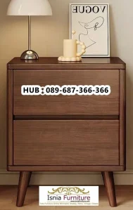 Meja Nakas Jati Walnut Finishing