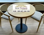 Set Meja Cafe Bulat Minimalis Modern Terbaru