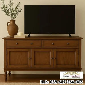 Jual Meja Tv Material Kayu Jati Multifungsi