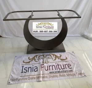 Kaki Meja Konsol Besi Estetik Industrial Arch