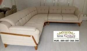 Kursi Sofa L-Shape Premium Jati Klasik