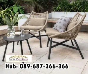 Meja Kursi Cafe Outdoor Rotan