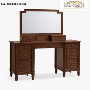 Meja Tolet Mewah Desain Marlowe Brown Vintage