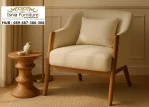 Sofa Single Jati Lengkung Minimalis