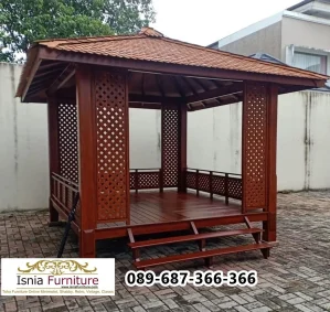 Gazebo Kayu Jati Modern Eelegan