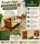 Bangku Kayu Minimalis Dudukan Busa