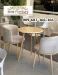 Meja Cafe Bulat Pusaka Jati