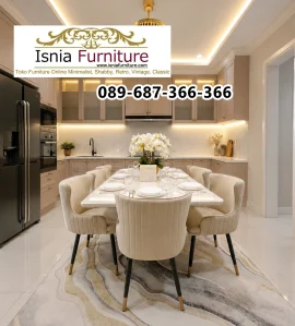 Meja Makan Mewah Carrara Elegance