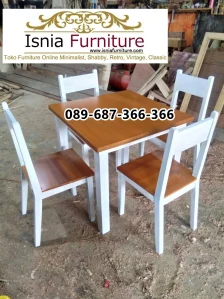 Set Meja Cafe Minimalis Duco 4 Kursi