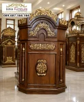 Mimbar Masjid Minimalis Balikpapan Kayu Jati