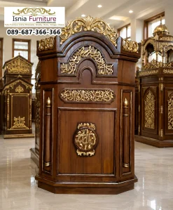 Mimbar Masjid Minimalis Balikpapan Kayu Jati