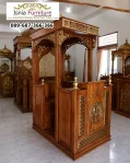 Mimbar Masjid Pontianak Kayu Jati Terlaris